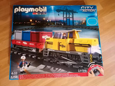 Playmobil 5258 Zug Set Güterzug Diesellok Container