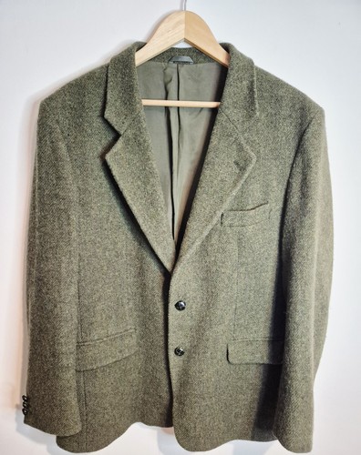 Harris tweed olivgrün woll - harris,