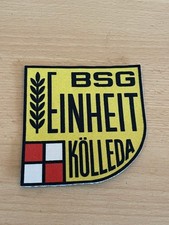 DDR Aufnäher BSG Einheit Kölleda Patch Abzeichen Fußball Sammler Osten 9cm