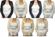 BOLERO LANGARM ABEND STOLA AUS SATIN SEHR EDEL VIELE FARBEN 
