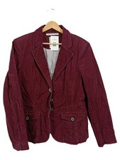 TOM TAILOR Damen Cordjacke Sakko Gr. 44/XXL Rot Strukturmuster Freizeit