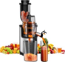 Slow Juicer Entsafter Obstpresse Saftpresse Squeezer Edelstahl Breite Öffnung