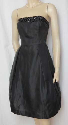 Cocktailkleid schwarz seide - 38,