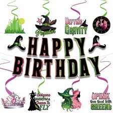 Hexer Film Mottoparty Deko, 1 Geburtstagsbanner und 8 hängende Wirbel