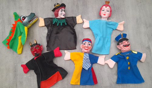 Trachten handpuppen krokodil - +,