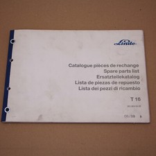 Linde T16 Ameise Elektrohubwagen Ersatzteilkatalog Ersatzteilliste Ausgabe 1989
