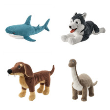 IKEA Spielzeug Stofftier Kuscheltier Plüschtie Stoffhund Hund Hai Dino Husky