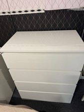 IKEA Malm Kommode 4 Schubladen Weiß Schlafzimmer Schrank