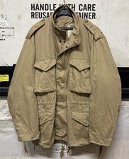 ORIGINAL US 80s ALPHA INDUSTRIES M65 FIELD JACKET MADE IN USA TAN SUPER EX!! XLR