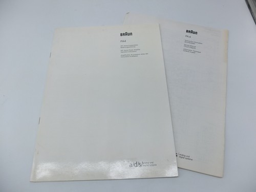 Braun pa4 bedienungsanleitung - braun,