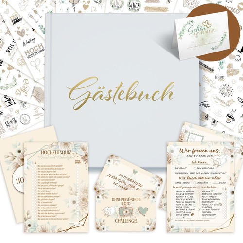 Gästebuch hochzeit 100 blanko - hochzeit,
