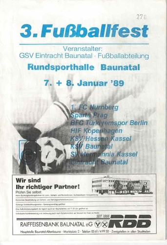 Fussball programmheft 89 - , 88/89
