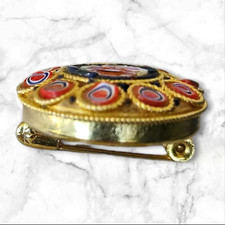 Vintage Millefiori Brosche