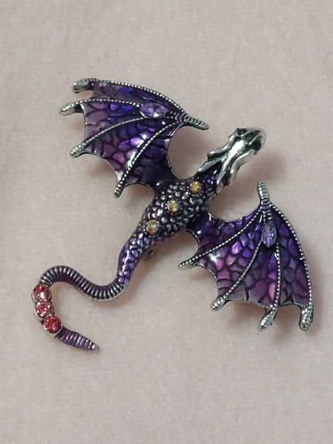 Damen brosche drache - damen, lila
