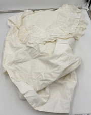 Vintage Ziertuch Decke Handarbeit gestickt/genäht Deko alt retro Haushalt 8