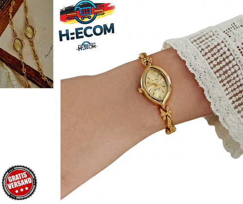 Damenuhr gold retro vintage - gold,