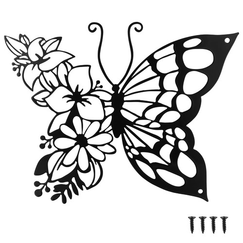 Wanddeko schmetterling metall - schmetterling,