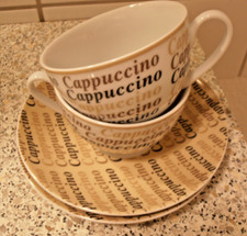 Flirt by R&B 2x Kaffeetasse mit Untertasse Dekor SCRITTO Gebraucht