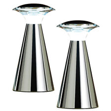 Lunartec Nachttischlampen: Edelstahl LED-Tischleuchte, 2er Set