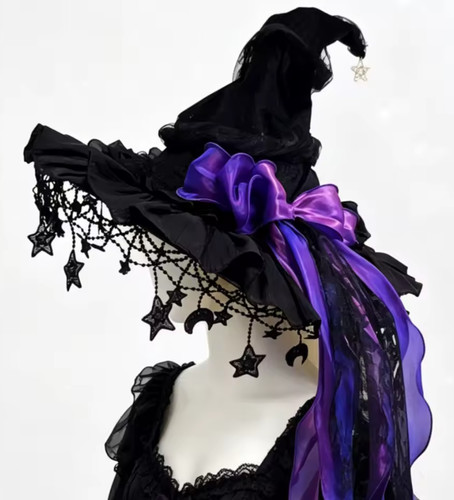 Hexenhut halloween mit spitze - hexenhut,