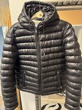 SERGE PARIENTE  Stepp Winter Lederjacke Herren Schwarz Größe M 