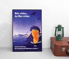 Poster Bundeswehr "Mehr erleben" Bundesmarine Deutsche Marine Plakat Militaria