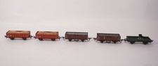 5-tlg. Konvolut Vintage Fleischmann H0 Güterwagen Hochbordwagen Niederbordwagen