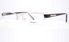Prada Brille Silber Rechteck