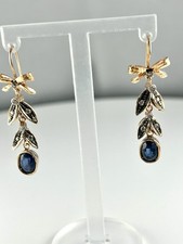 Ohrringe 9k Mit Saphiren Und