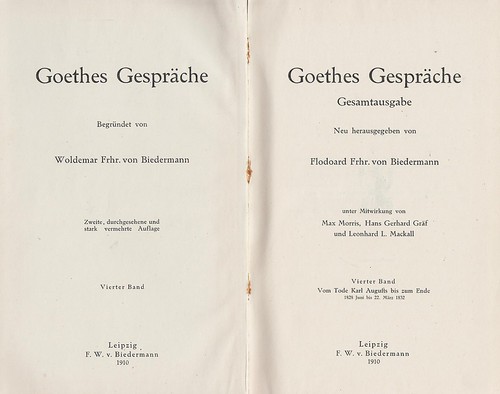 Biedermann goethes gespräche - goethes,