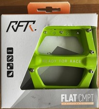 RFR Flat-Pedal CMPT Pedale Aluminium Grün austauschbare Pins Neuwertig