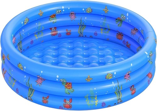 Planschbecken 100 40cm blau - 100-40cm,