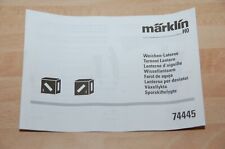 Märklin H0  Original Beschreibung für Weichen Laternen 74470  74445 C-Gleis  TOP