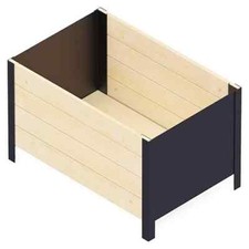 Upyard Pflanzkasten Modernbox tief 78 x 52 x 48 cm, Holz, Natur