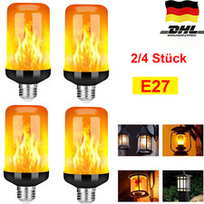 2/4x E27 LED Licht Fackel Feuer Lampe Flammen Effekt Glühbirne Flacker Birne
