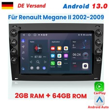 Für Renault Megane II 2002-2009 Carplay 2+64GB Autoradio Android 13 GPS NAVI SWC