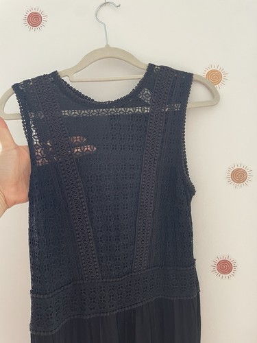 Maxikleid schwarz spitze - h&m,