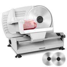 Allesschneider 200W Brotschneidemaschine 0-15mm Mit 2 Klingen von 19cm