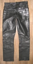 fette - POLO - Herren- LEDERJEANS / Biker- Lederhose in schwarz ca. W31 / L34