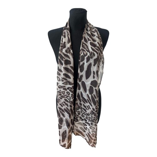 Leo schal animal print braun - animal,