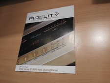 Accuphase  E-600    Werbeprospekt  Fidelity Magazin    16/2014