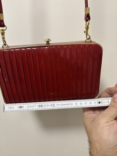 Vintage leder handtasche - leder,