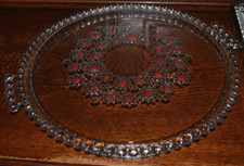 Tortenplatte Walther Glas florales Muster gebraucht