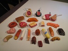 Konv. 24x Schinken und Wurst für die Puppenküche Metzgerladen