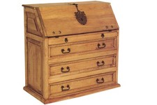 Landhausstil Sekretär Schreibtisch, Pinie Massivholz, Mexico Hacienda Möbel