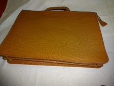 Beamten Aktentasche Schultasche DDR Leder Braun wie Neu 30-40 cm