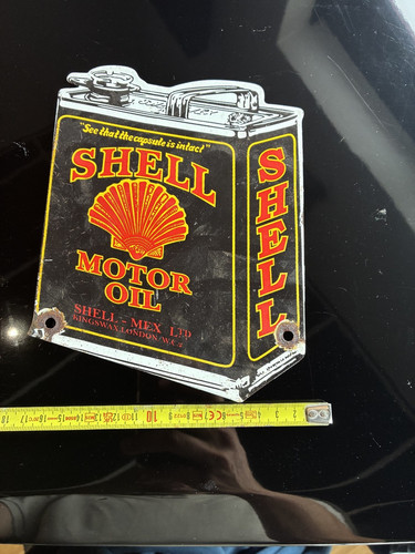 Emaille schild shell - shell, motor