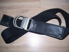 Gürtel Textil +Leder von Wrangler Länge 101 cm ohne Schnalle schwarz neu
