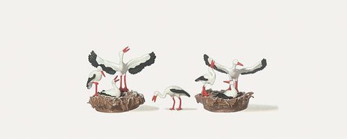 Störche mit nest - störche,