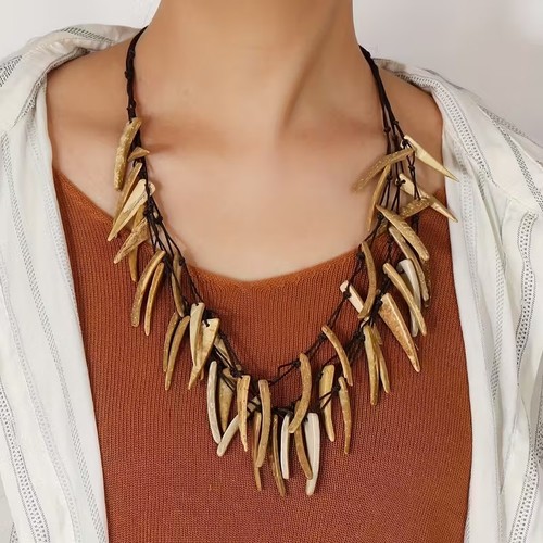 Kokosnuss holz collier - holz,